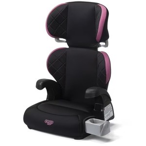 lot 442005 image: Cosco Kids Pronto Trend Belt-Positioning Toddler Booster Car Seat, Violet Diamonds
