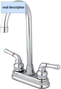 lot 342044 image: Kingston Brass KB491 Magellan 4 bar Faucet, Polished Chrome