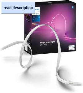 lot 441999 image: PHILIPS Hue Indoor 10 Ft Smart RGBWW LED Solo Lightstrip Base Kit, 1 Pack, Control with Hue App, LED Strip Lights Compatible with Alexa, Google Assistant and Apple HomeKit