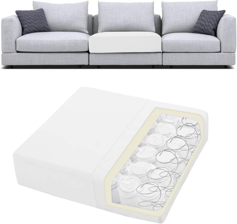lot 321240 image: HOMBYS Couch Cushion Replacement with Inner Spring,High Density Foam Cushion with Dacron Upholstery Batting, Upholstery Foam for Replacement Sofa Cushion,Couch Cushion Inserts (26x26x6)