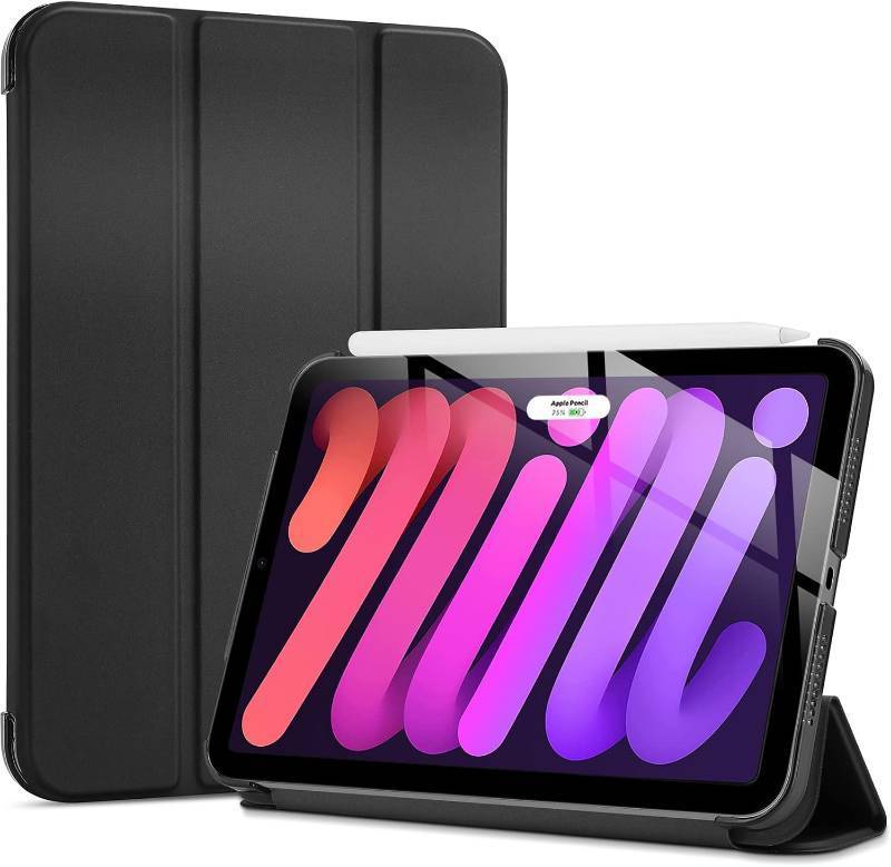 lot 321251 image: ProCase Smart Case for iPad mini 7 A17 Pro 2024iPad Mini 6 2021 8.3 Inch iPad mini 7th6th Gen Case, Hard Back Cover for iPad mini 8.3 7th Gen A2995A2996A29936th Gen A2567 A2568 A2569 -Black