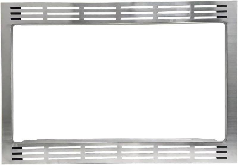 lot 291598 image: Retails for $216 NN-TK922SS 27-inch Trim Kit for 2.2 cu ft Microwave Ovens Compatible with Panasonic, 27 inch, Stainless Steel