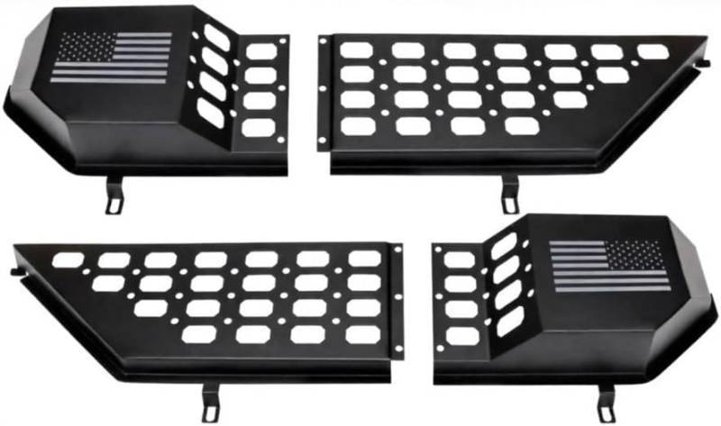 lot 291613 image: Retails for $100 Metal Front Door Storage Box Pockets 2018-2024 Compatible for Jeep Wrangler JL JLU 24 Door 4XE & Gladiator JT Interior Accessories