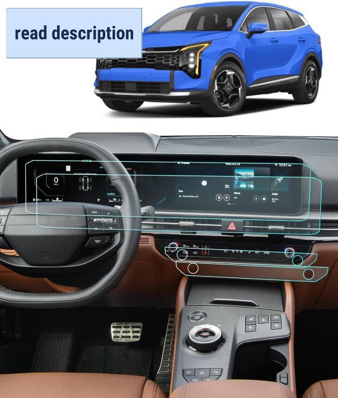 lot 291621 image: BIXUAN (4PCS 2026 Sportage Screen Protector For Kia Sportage (LXEXX-LineSXSX PrestigeX-Pro Prestige) 12.3Inch Infortainment  AC Touchscreen, 2026 Sportage Accessories HD Transparent Nano Film