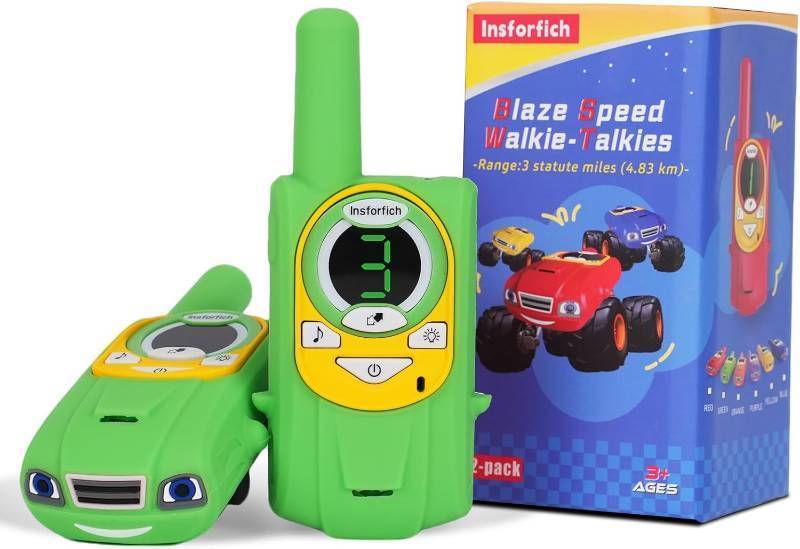 lot 9187173 image: Walkie Talkies for Kids, Birthday Gifts for Boys Girls,Family Games Outdoor Hiking CampinKid Gift Toy Age 3-12 Camping Hikingg (Green)
