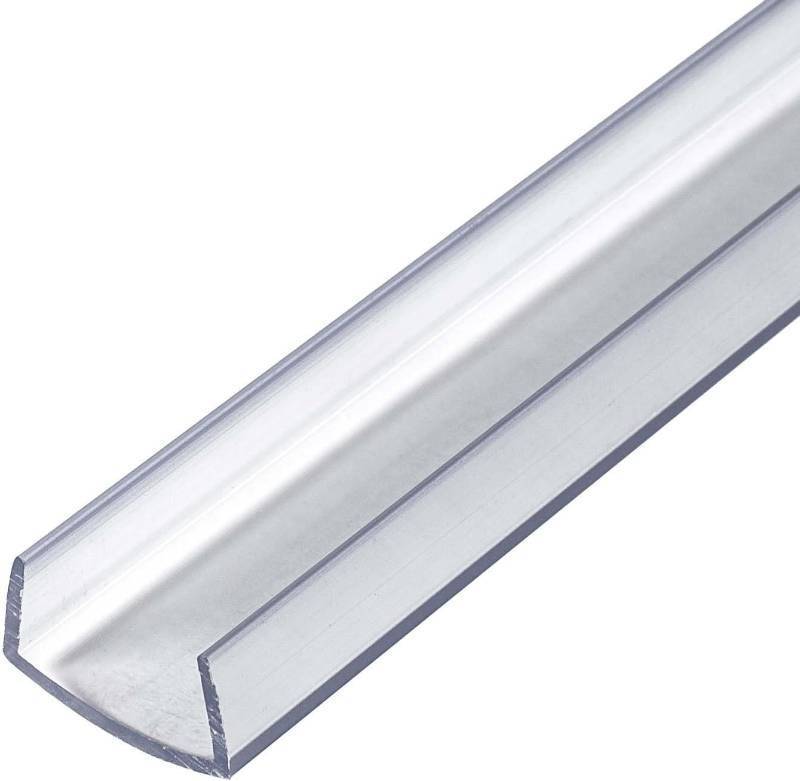 lot 231377 image: Outwater Plastics 341-Cl Clear 34 Rigid Vinyl Clear Plastic U-ChannelC-Channel 46 Inch Lengths (Pack of 4)