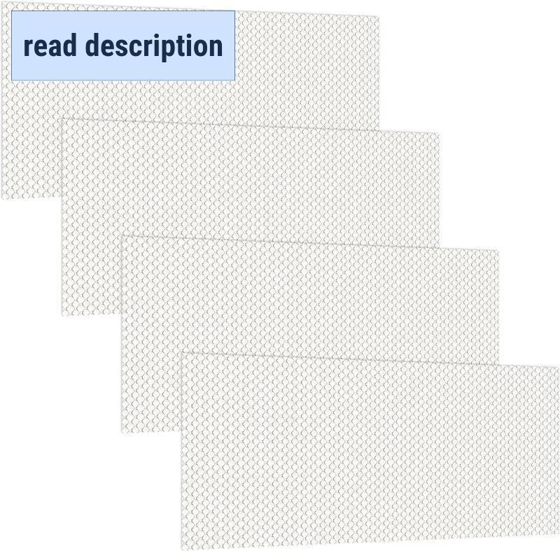 lot 142047 image: Frienda 4 Pcs Fluorescent Light Covers Replacement Flat Clear Prismatic Acrylic Ceiling Light Cover Panels(22.5 x 46.5 x 0.1)