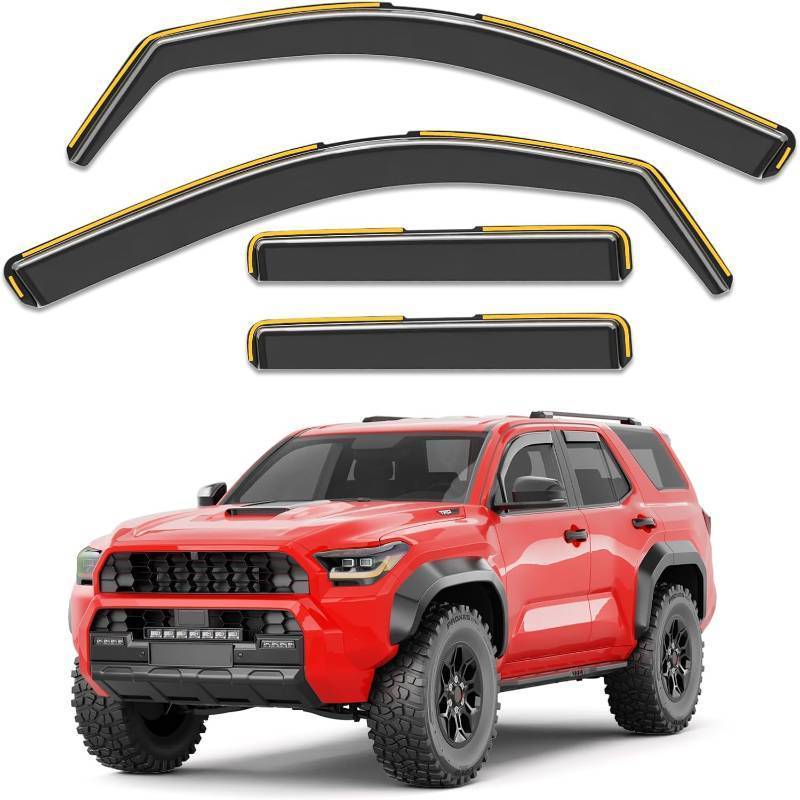 lot 142054 image: in-Channel Window Rain Guards Fit for 2025 2026 Toyota 4Runner, Extra Durable Window Visors Window Deflectors Vent Visors Vent Shades Car Accessories-4 pcs