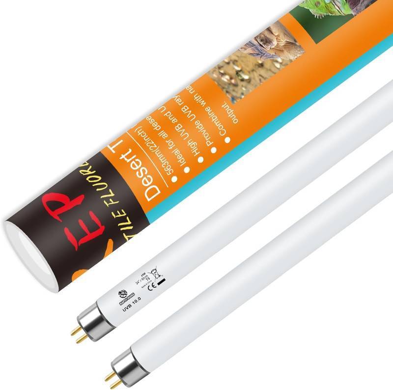 lot 142058 image: T5 UVB Reptile Light 39W 10.0, UVA Light Bulb for Reptiles, 2 Pack Lamp Tube for Bearded Dragon