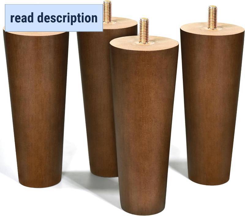lot 142076 image: AORYVIC Furniture Legs Wood Sofa Legs Walnut Color Couch Replacement Legs for Cabinet Vanity Couch Chair Dresser Pack of 4 (6 inch)