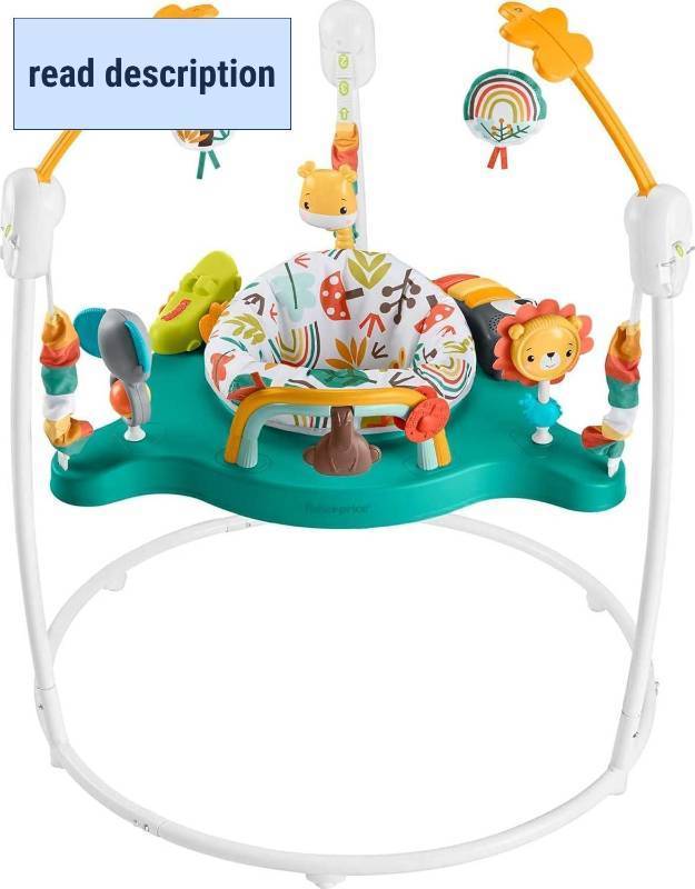 lot 441922 image: Fisher-Price Baby Bouncer Whimsical Forest Jumperoo Activity Center With Music And Lights