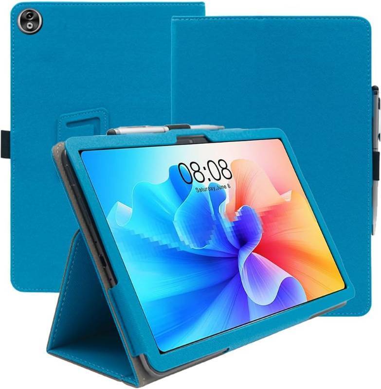 lot 441964 image: Case for Doogee T40 Pro Tablet PC 11 inch Android 14 Upgraded Version 2024 Premium Leather Business Folio Stand Cover with Hand Strap for Tablet,Lightblue.