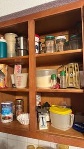 lot 2677 image: MCM contents of entire cabinet - bring boxes