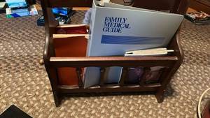 lot 2686 image: Wooden Wall-Mounted Magazine Rack