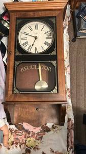 lot 2751 image: Elgin Regulator Wall Clock
