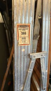 lot 8739 image: Werner Saf-T-Master 366 Aluminum Ladder 6 ft