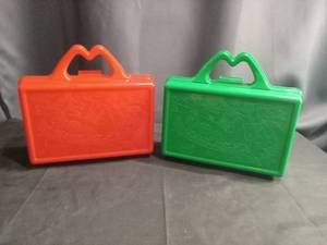 lot 4103 image: McDonalds Plastic Lunch Boxes with Embossed with McDonalds characters