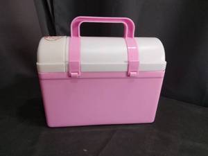 lot 4110 image: Pink and White Plastic Insulated Cooler with Thermos Set