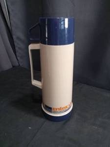 lot 4111 image: Enterline Thermal Insulated Thermos Bottle with Blue Cup