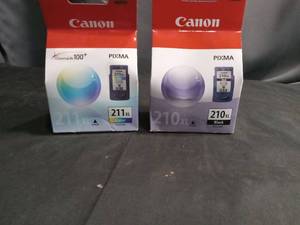 lot 4125 image: Canon PIXMA Ink Cartridge Set - 210XL Black and 211XL Color