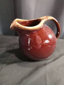 lot 4130 image: Hull Brown Glazed Ceramic Pitcher with Handle