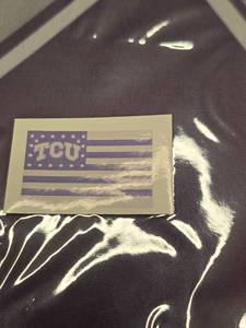 lot 4163 image: TCU Horned Frogs Purple Football Flag