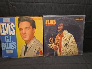 lot 3711 image: Elvis Presley Vinyl Record Collection - G.I. Blues and Pure Gold Albums