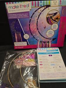 lot 3722 image: Make It Real Lunar Dream Catcher Craft Kit with LED Lights