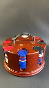 lot 36 image: Bombay Co. Weighted Rotary Poker Chip Handler