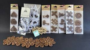 lot 57 image: Laser Cut Wood Craft Embellishments and Paintable Decorative Furniture Trim