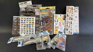 lot 63 image: Mixed Craft Sticker Collection with Rhinestones and Embellishments