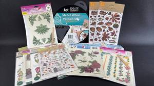 lot 92 image: LARGE Lot of Decals, Rub On Transfers and Stencil