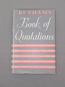 lot 113 image: Benhams Book of Quotations - Collection of British and American Literary Quotes