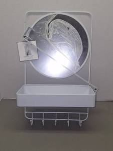 lot 130 image: NEW Mirror with Badket & Hooks