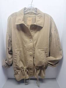 lot 133 image: LIKE NEW  GAP Womens Khaki Utility Jacket with Drawstring