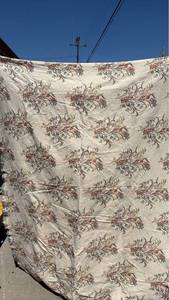 lot 157 image: Upholstery Yardage Approximately 60 inches by 12 foot - Picture Shows Fabric Folded In Half