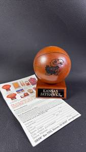 lot 169 image: Kansas Jayhawks Basketball Figure with Display Stand