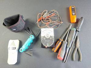 lot 177 image: Mixed Tool Lot - Klein Laser Measure, Multimeter, Hand Tools & Accessories