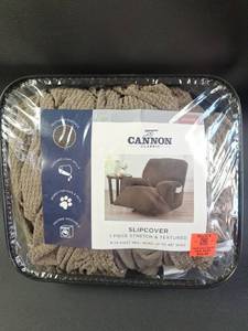lot 191 image: Cannon Classic Textured Recliner Slipcover Beige