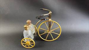 lot 204 image: Antique Tricycle with Salt & Pepper Shakers - Paint Details Are In Good Condition