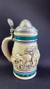 lot 214 image: 1990 Avon Petite Elephant Stein Approximately 5.5 Inches Tall