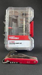 lot 216 image: Hyper Tough 12-Piece Precision Knife Set with Colonial Swiss Pocket Knife