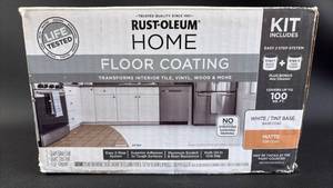 lot 219 image: Rust-Oleum Home Floor Coating Kit WhiteTint Base Smoke Finish Color