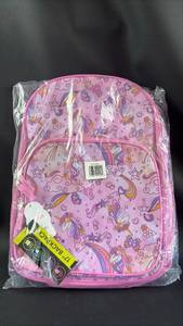 lot 226 image: NWT Pink Unicorn Rainbow Pattern Backpack