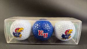 lot 232 image: Kansas University Jayhawks Spalding Golf Balls