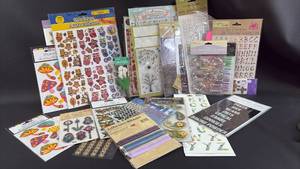 lot 234 image: HUGE LOT of Stickers, Stamps, Transfers and Other Scrapbooking Supplies