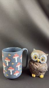 lot 238 image: Thyme & Table Woodland Mug and Owl Figurine