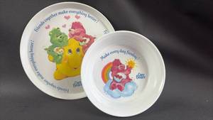 lot 244 image: American Greetings Care Bears Childrens Silite Dinnerware Set