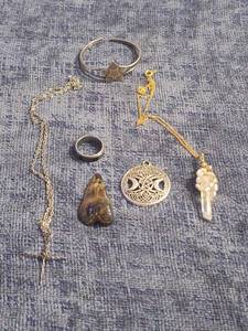 lot 5 image: Triple Godess Pendant, Crystal, Mixed Metal, Polished Stone, Jewelry