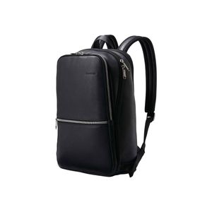 lot 11594 image: Samsonite SmartSleeve Leather Laptop Backpack  Black